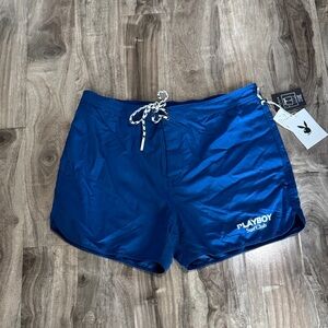 PLAYBOY Surf Club Navy Swim Trunks